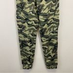 Pam & Gela  Green Camouflage Print Cargo Cropped Military Pull On Pants‎ Size S Photo 10