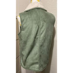 Denim & Company Faux Suede Sherpa Vest Olive Green Size‎ Small NEW Photo 1