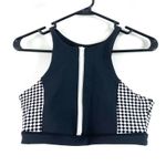 IVL Collective Checkered Zip Front Sports Bra Crop Top Black White Size 6 Photo 4