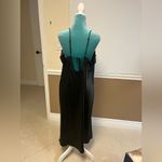 Vintage‎ California Dynasty Long Nightgown Black with Pink Embroidered Flower Size XL Photo 8