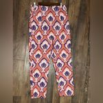 ZARA  Women’s Floral Patterned pleated zip front pants - Pink and Purple size 6 Photo 1