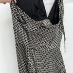 Alyn Paige NY Geometric Satin Halter Formal Y2k Dress Size 4 Photo 5