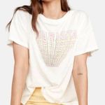 Mate the Label NEW White Organic Cotton "Turista" Max Boxy Crew Shirt - L Photo 3