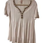 Sundance  t-shirt white with sparkle detail sz Small Photo 0