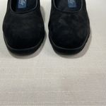 Selby Black Suede Pumps Block Heel Women's 9.5 Narrow 3A Slip On Almond Toe Photo 7