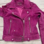 BLANK NYC  Suede Moto Jacket Fuchsia Size Small Photo 4