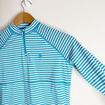 Coolibar Blue/White Striped UV Protection Top/Tee Photo 3