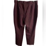 J Jill ponte knit slim leg plaid pants checkered burgundy Large Petite NWT Red Size undefined Photo 1