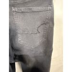 American Eagle Next Level Stretch Black High Rise Jegging Size 4 Long Lace Hem Photo 4