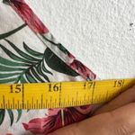 Isaac Mizrahi White Tropical Print Tank Top, Coconut Girl Y2K Boho Resortwear‎ Small Photo 5