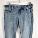 Free People Size 26 Jeans Skinny Cropped Distressed Low Rise Blue Denim 812 Photo 2