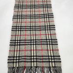 Burberrys Checkered Scarf in Red, Black, and Cream Photo 4