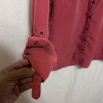 Cb Established 1962 Womens Long Sleeve Wine Red Henley Button up Top Size M Photo 2