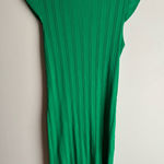ZARA Vibrant Green Midi Body Contour Dress Size Large Photo 0