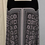 CJ Banks Womens 1X Black Pink Geometric Print Square Neck Long Sleeve Tunic Top Photo 0