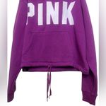 PINK - Victoria's Secret Victoria's Secret Pink Fleece Cropped Cinched Campus Sweatshirt Hoodie NWT Photo 2