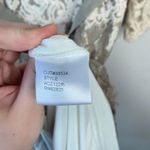 Tadashi Shoji  Lace Boatneck 3/4 Sleeve Gown Cream Beige Long Dress Bow Belt 12 Photo 8