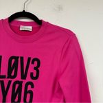 Red Valentino  Hot Pink Love You Sweater Womens XS Pullover Casual Luxury Barbie Photo 2