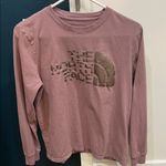 The North Face  mauve long sleeve cotton T-shirt Photo 0