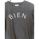 Madewell Black Bien Fiat Crew Neck Long Sleeve Cotton Sweatshirt Women Sz S Photo 2