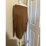 NBD  Cortado Brown Off Shoulder Long Sleeve Oversized Knit Sweater Top Photo 1