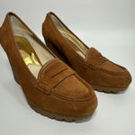 Michael Kors Michael Rory Loafer Wedge Heels Walnut Womens SIZE 91/2 Photo 0