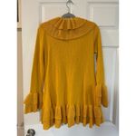 NWT Monroe & Main size medium ruffle tie front cardigan Yellow Photo 2