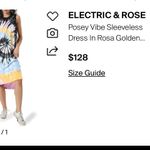 Electric & Rose posey vibe sleeveless dress NWT color: Rosa Golden Serene $128 M Blue Size M Photo 10