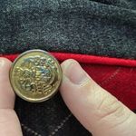 EUC Vintage Stuart Alan Petites Red and Gray Gold Button Cardigan Size 12 Photo 5