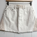 Free People  mini skirt denim patched boho summer casual 26 Photo 0