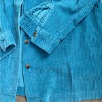 L.L Bean Women's Teal Comfort Corduroy Relaxed Shirt Photo 3