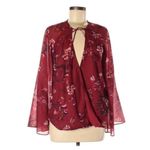 The Jetset Diaries  Autumn Surplice Top Size Small Floral Print Bell Sleeve New Photo 1