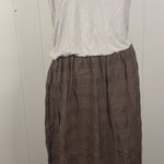 prAna  Perry Small Block Midi Dress Sleeveless Scoop Neck Green/cream Pockets Photo 0