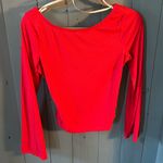 Sage The Label Red Long Sleeve Top Blouse, Size Small, Cut Out Back Photo 0