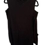 ZARA  black long sleeve cold shoulder dress size medium Photo 0