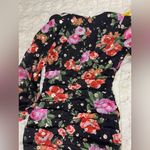 Storia  Black Floral Long Sleeve Dress Size XS Photo 10