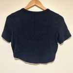 Lululemon  Hold Tight Cropped Ribbed T Shirt in Black Size Small Photo 3