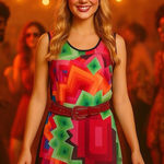 Desigual NEW  Margaret Sheath Dress Colorful Geometric Print Festival Party XXL Photo 0