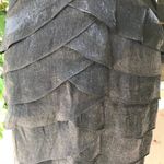 Sangria  Black Fitted Sheath Dress Sleeveless V-Neck Form Fit Tiered Cocktail 8 Photo 4