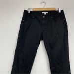 CAbi  Black Lightweight Denim Straight Leg Jeans Womens 6 Classic Zip Fly Ankle Photo 3