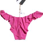 Gianni Bini x Jess Southern NWT Ribbed Ruffle Hipster Pink Bikini Bottom Large Photo 3