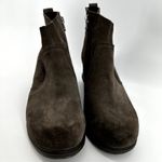 Sorel Evie Boots Wedge Suede Leather Zip Ankle Waterproof Round Toe Brown 9 Photo 4