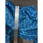 Morgan Taylor  Intimates Pajama Set Women’s Small Blue Satin Snakeskin Pants/Tank Photo 10