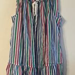 J.Crew Women's XL Multicolor Striped Rope-Tie Mini Swim Cover-Up Dress Photo 0