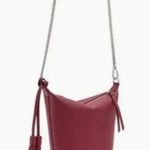 ALLSAINTS Evaline Tassle Crossbody bag In Winter Orchid Red include dust bag Photo 2