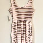 BP NWT Terry Sleeveless Romper in White Mara Stripe - Size: Small Photo 6