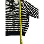 Michael Kors  Striped Black & Cream Scoop Neck Shirt Size S | 5-17 Photo 4