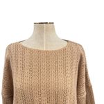 Eileen Fisher  Vintage Sweater Crochet Pointelle Knit Camel Tan Size 2 Medium Photo 1