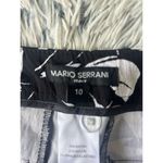 Mario Serrani  Italy Black with White Leaf Design‎ Bermuda Shorts Women's Size 10 Photo 3
