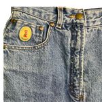 Trussardi Jeans Denim Mini Skirt Embroidered Logo Italy Vintage Size 26 Blue Photo 2